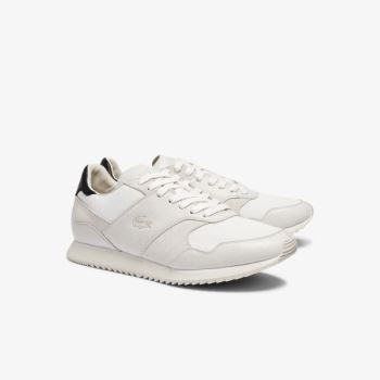 Lacoste Aesthet Luxe Leather Sneakers Pánské - Tenisky Bílé / Černé | CZ-Hu1NeA